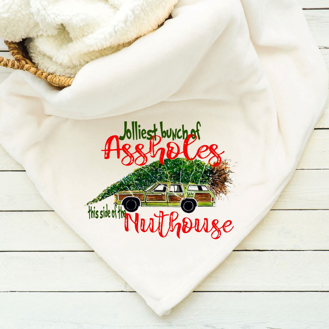 Jolliest Bunch Of Asshole This Side Of The Nuthouse Blanket Blankets Harlow Boutique Official Online Store