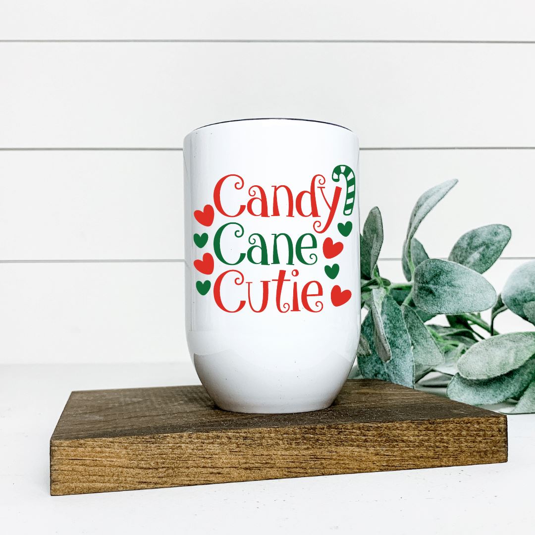 CANDY CANE CUTIE WINE TUMBLER Harlow Boutique Official Online Store