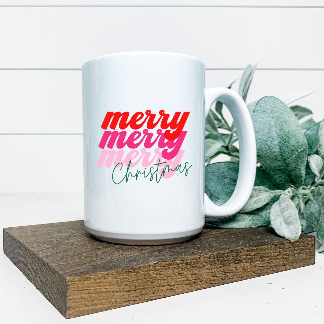 MERRY MERRY MERRY CHRISTMAS MUG Harlow Boutique Official Online Store