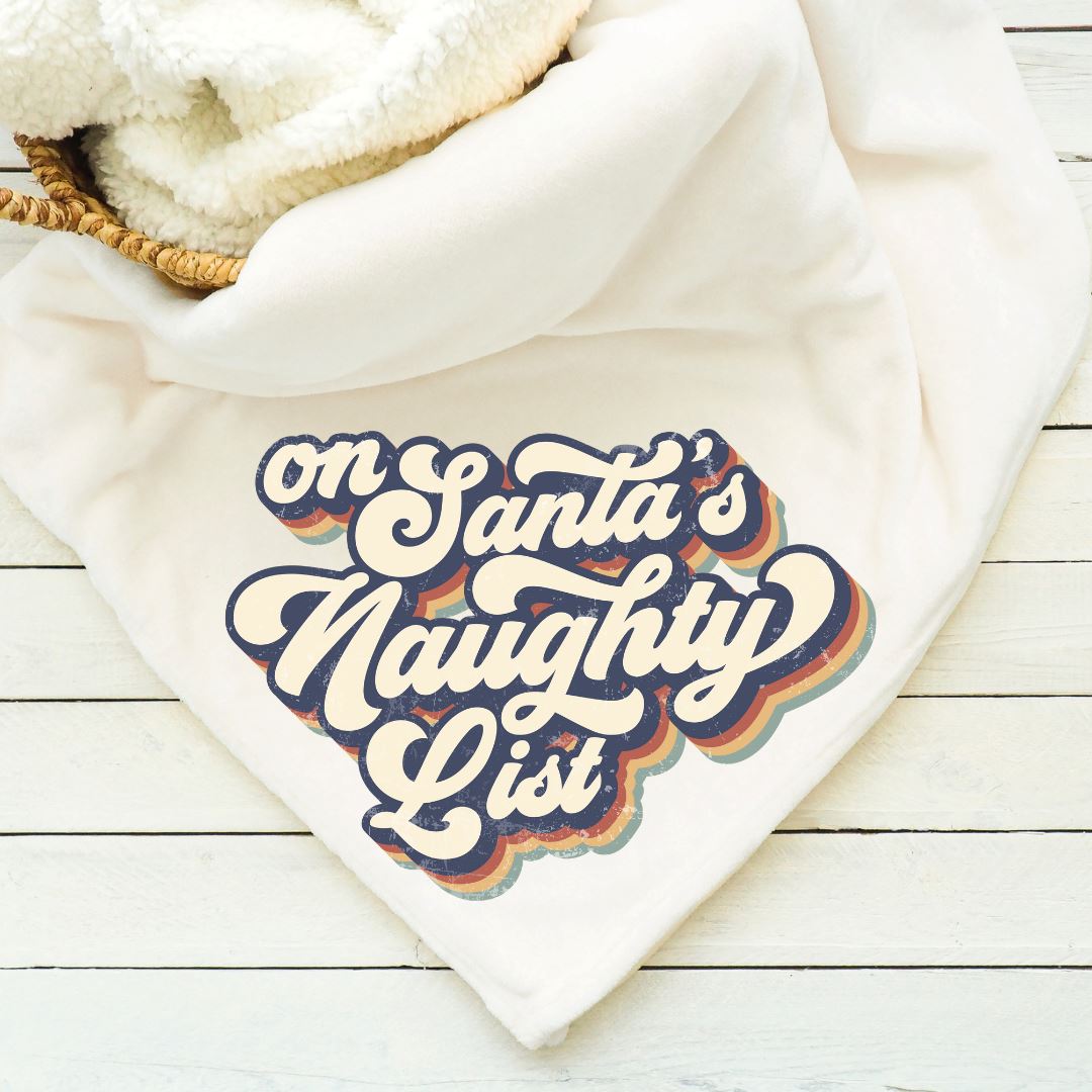 On Santa's Naughty List Blanket Blankets Harlow Boutique Official Online Store