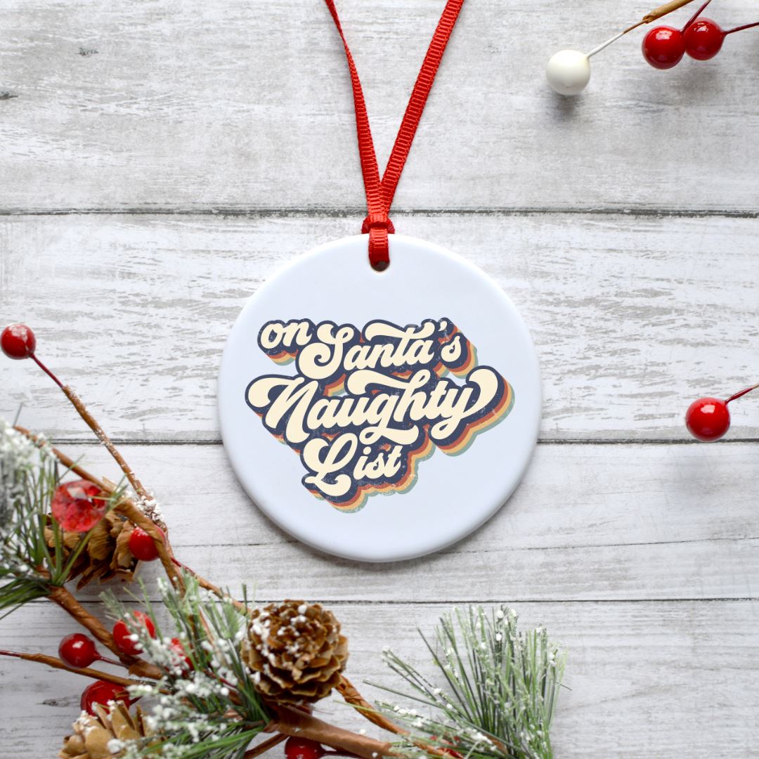 ON SANTAS NAUGHTY LIST ORNAMENT Harlow Boutique Official Online Store