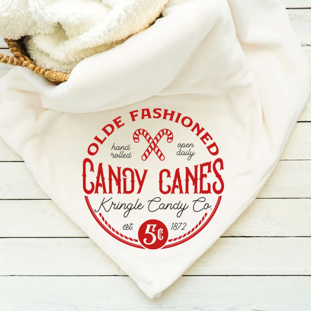 Olde Fashioned Candy Canes Blanket Blankets Harlow Boutique Official Online Store