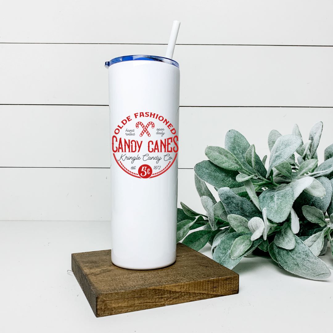 OLDE FASHIONED CANDY CANES TALL TUMBLER Tumblers Harlow Boutique Official Online Store