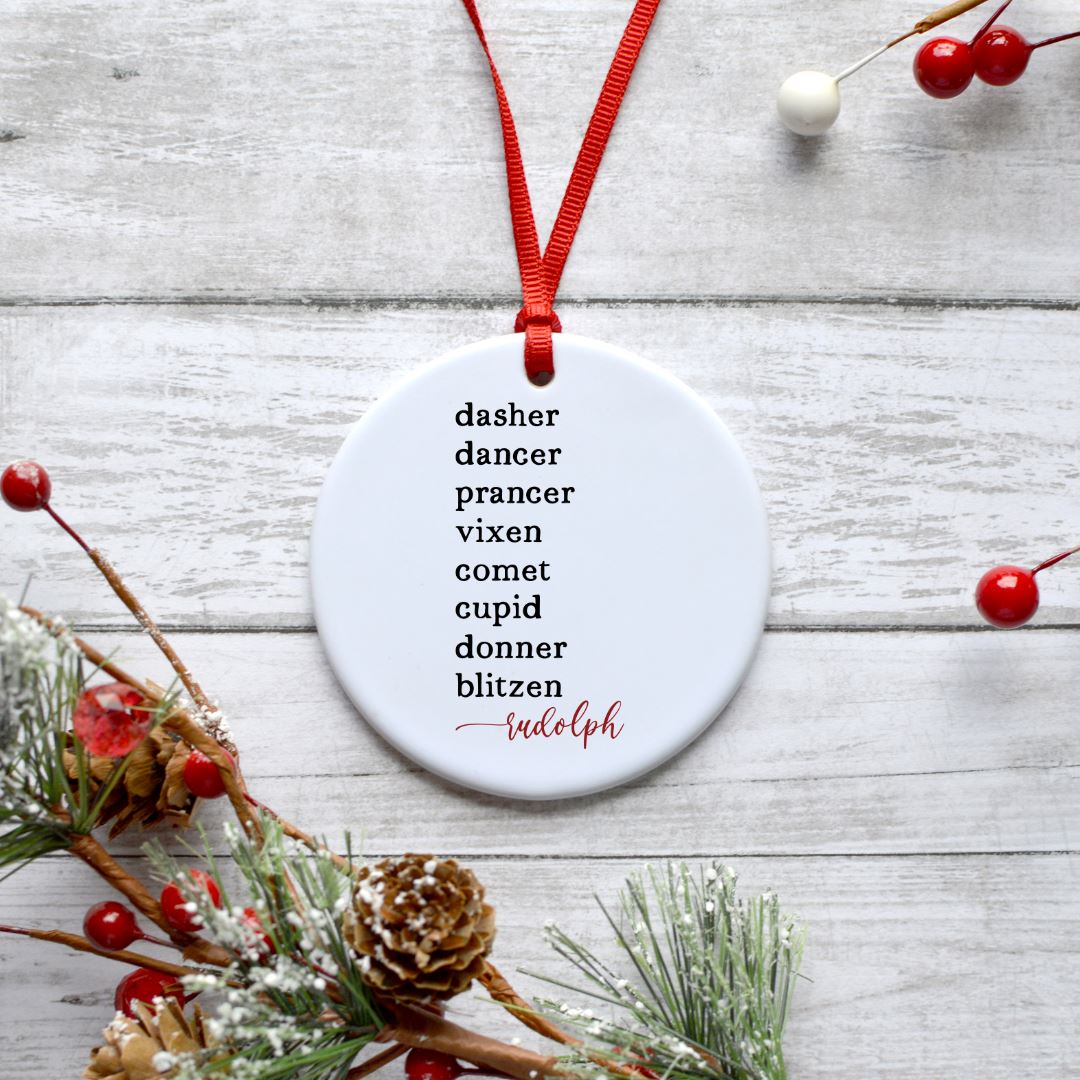 REINDEER LIST ORNAMENT Harlow Boutique Official Online Store