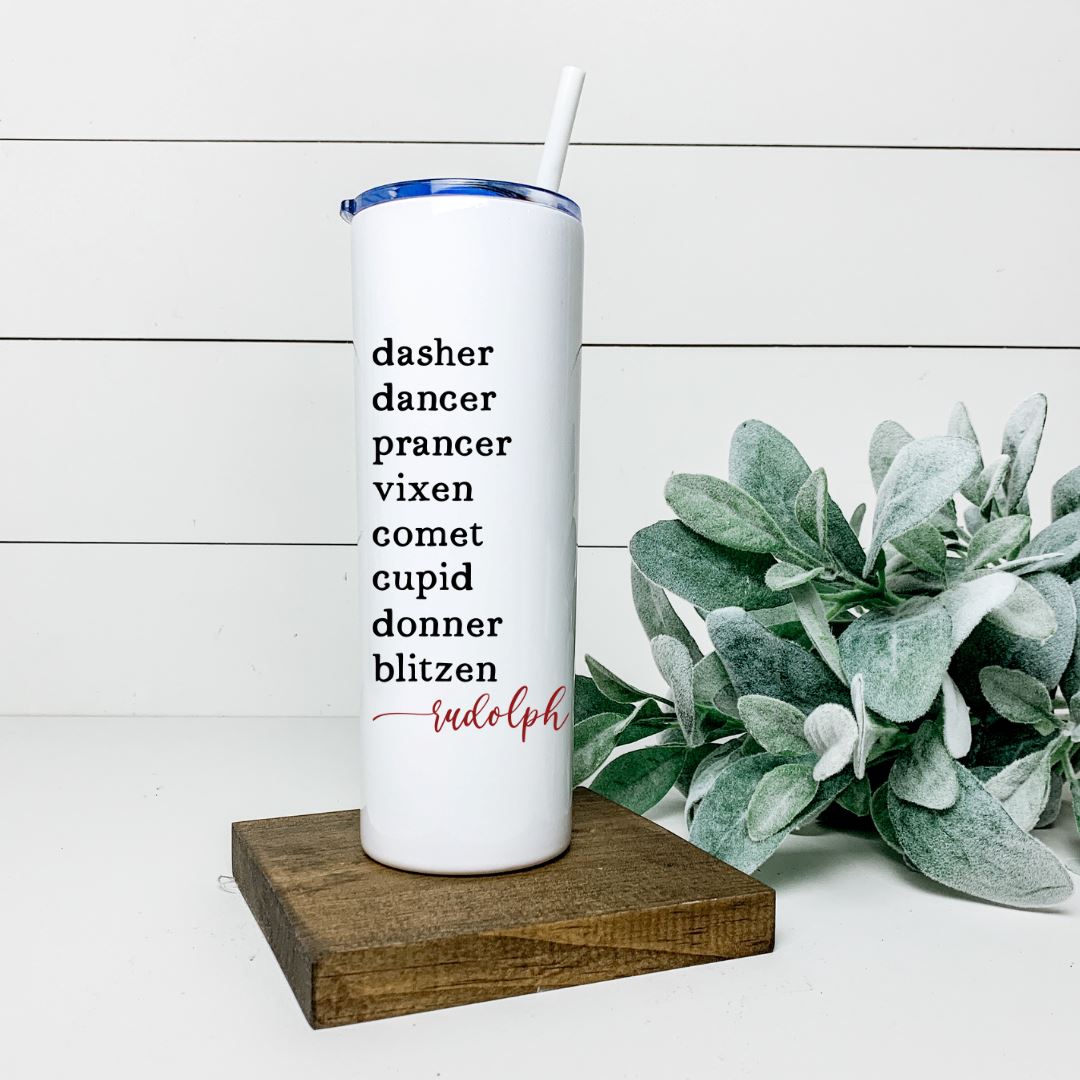 REINDEER LIST TALL TUMBLER Tumblers Harlow Boutique Official Online Store