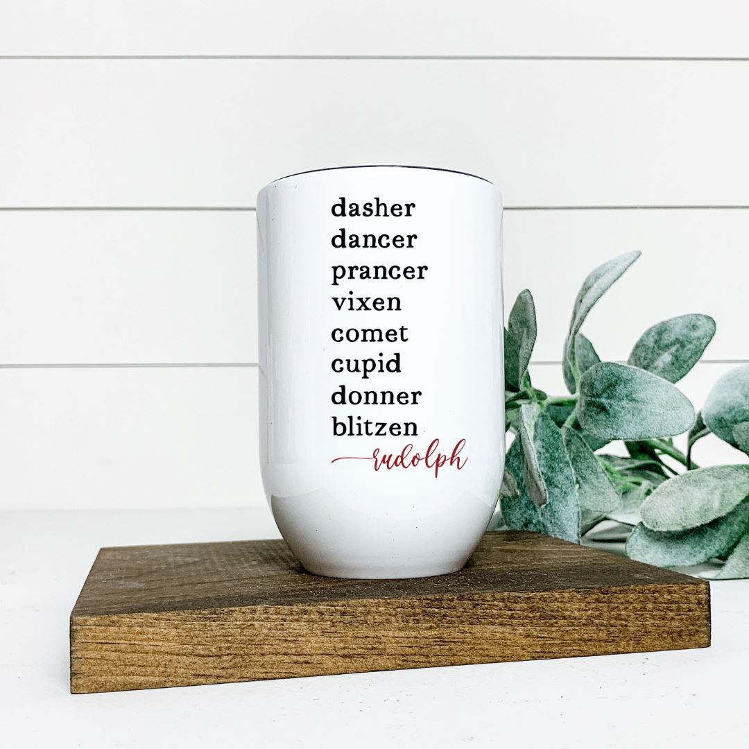 REINDEER LIST WINE TUMBLER Harlow Boutique Official Online Store