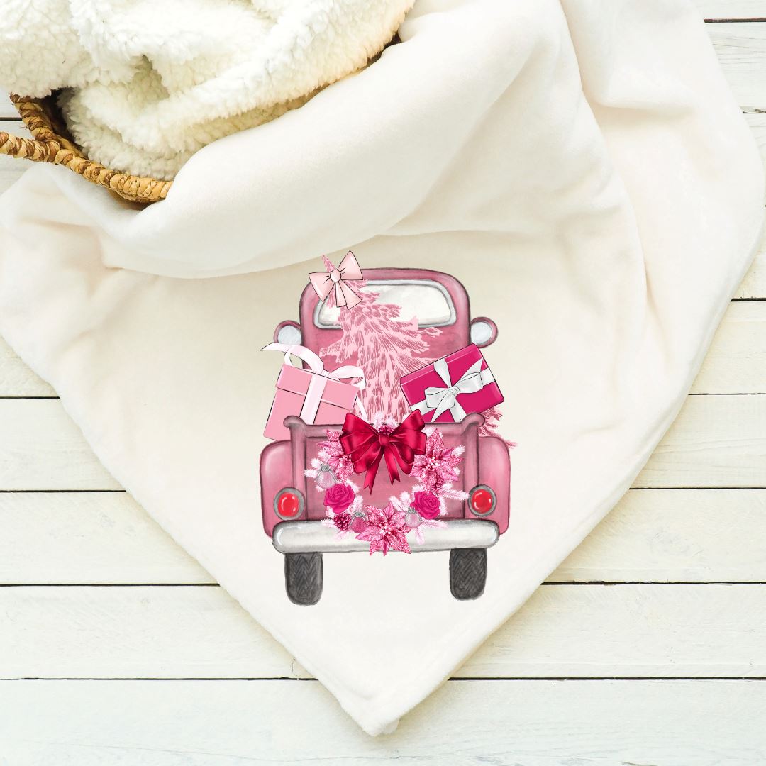 Pink Vintage Truck Blanket Blankets Harlow Boutique Official Online Store