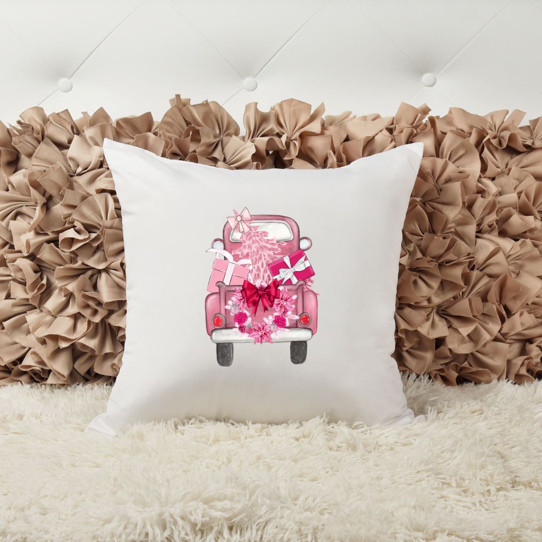 PINK VINTAGE TRUCK PILLOW Harlow Boutique Official Online Store
