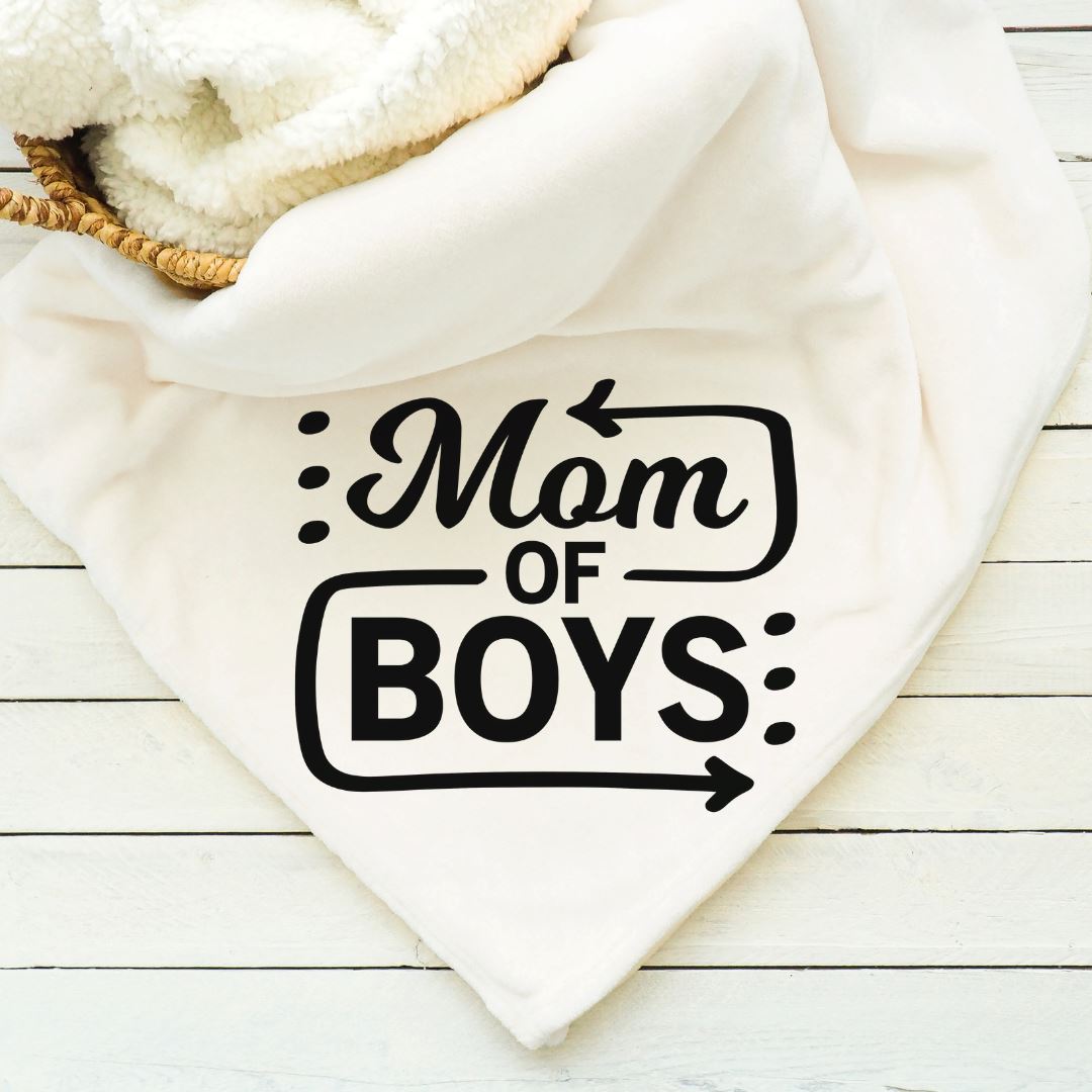 Mom of Boys Blanket Blankets Harlow Boutique Official Online Store