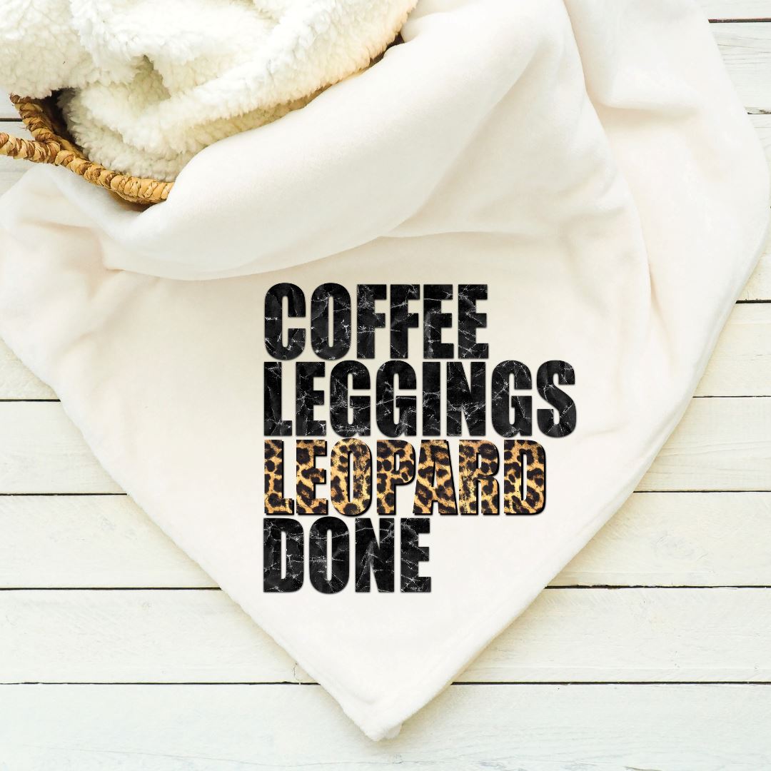 Coffee Leggings Leopard Done Blanket Blankets Harlow Boutique Official Online Store