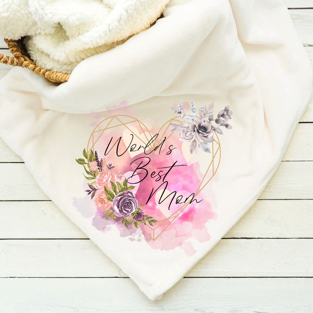Worlds Best Mom Blanket Blankets Harlow Boutique Official Online Store