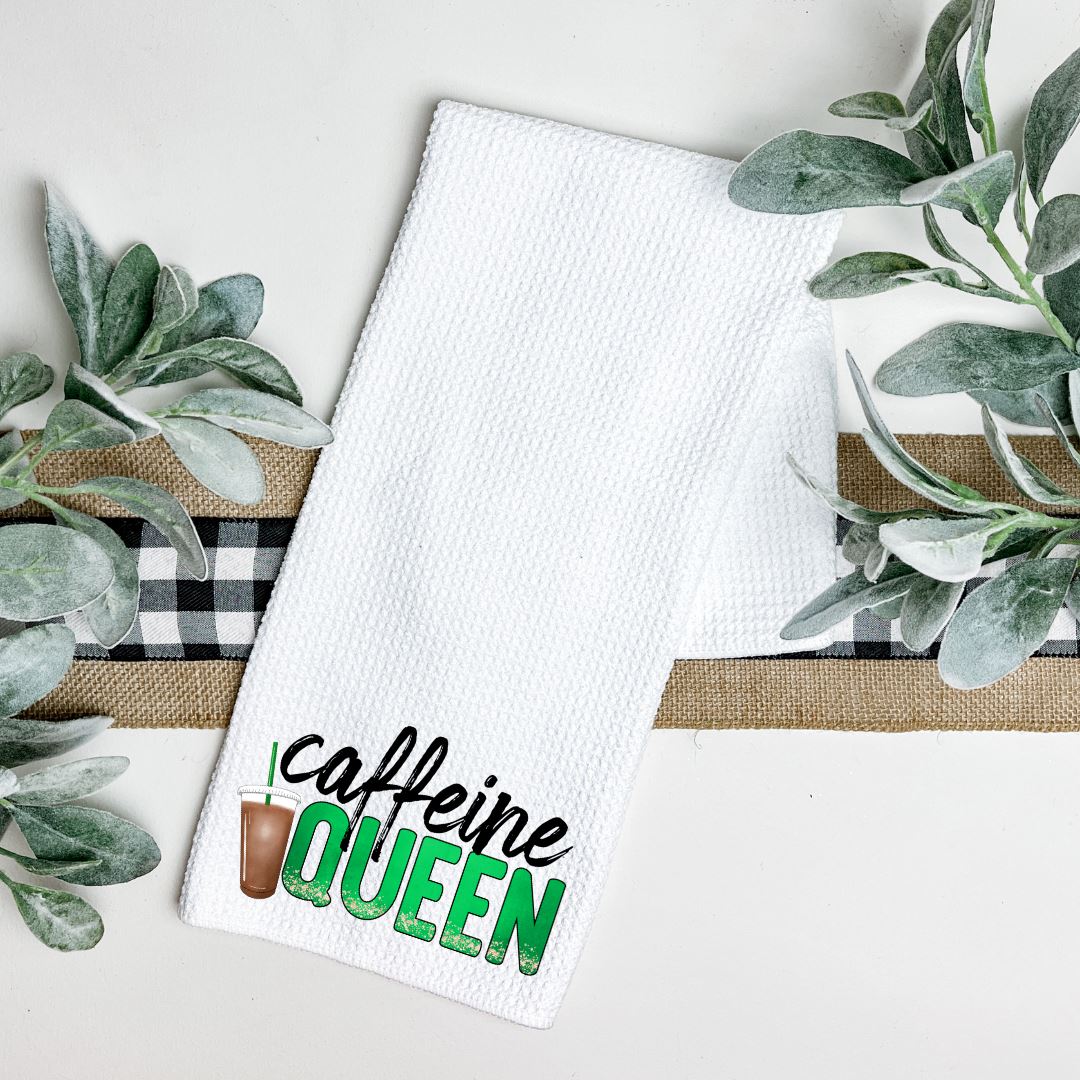 CAFFEINE QUEEN TEA TOWEL Harlow Boutique Official Online Store