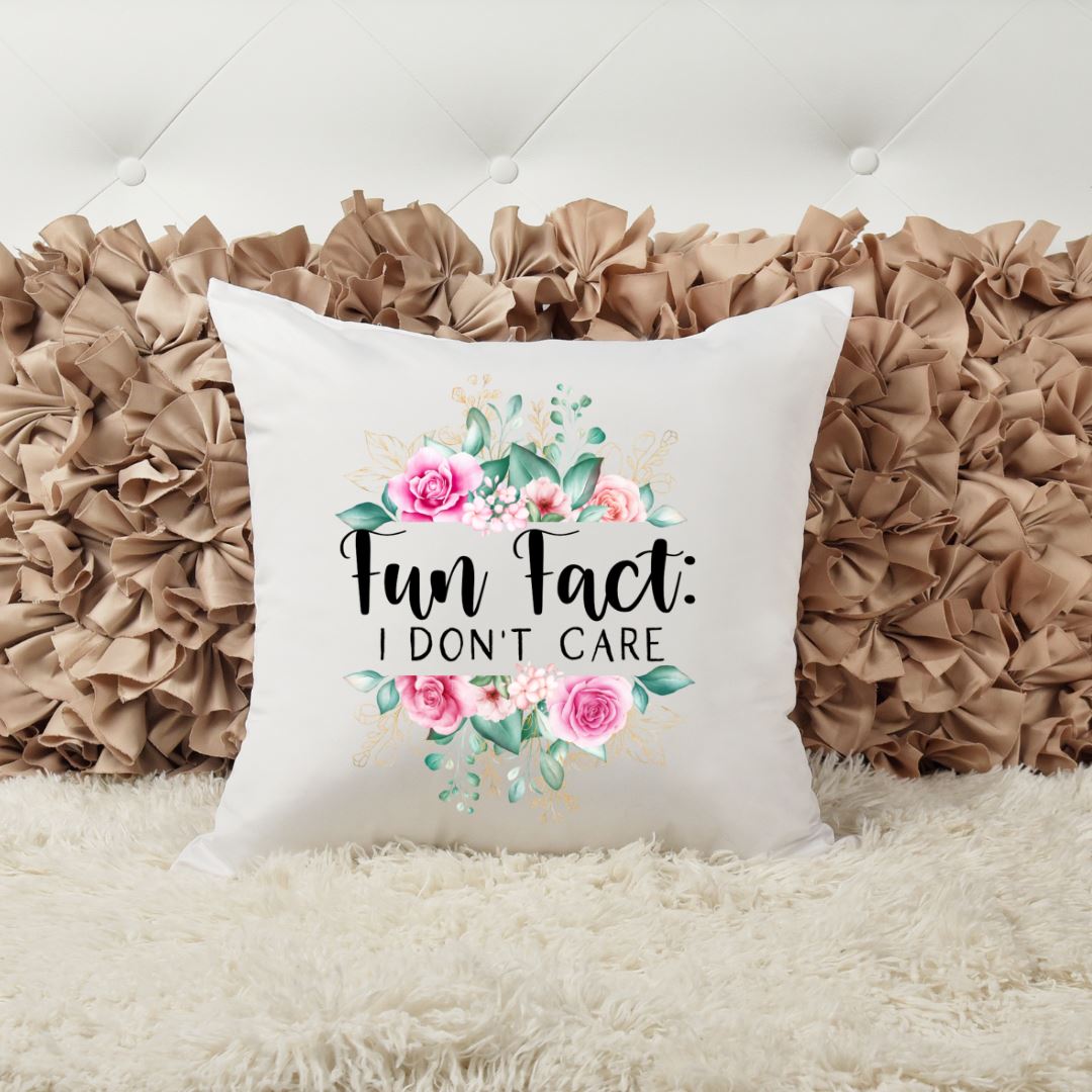 FUN FACT I DONT CARE PILLOW Harlow Boutique Official Online Store