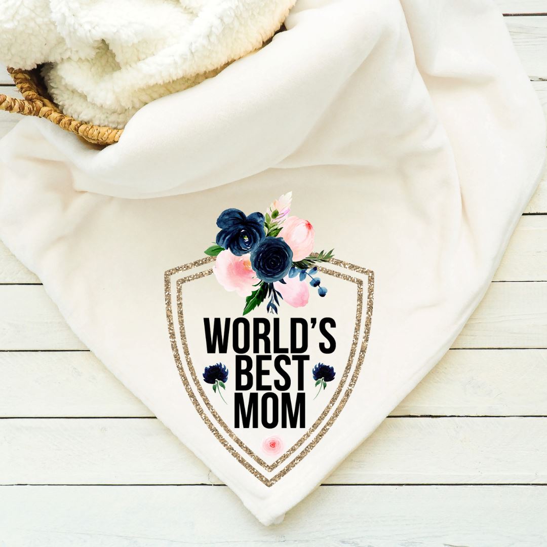 Worlds Best Mom Blanket Blankets Harlow Boutique Official Online Store