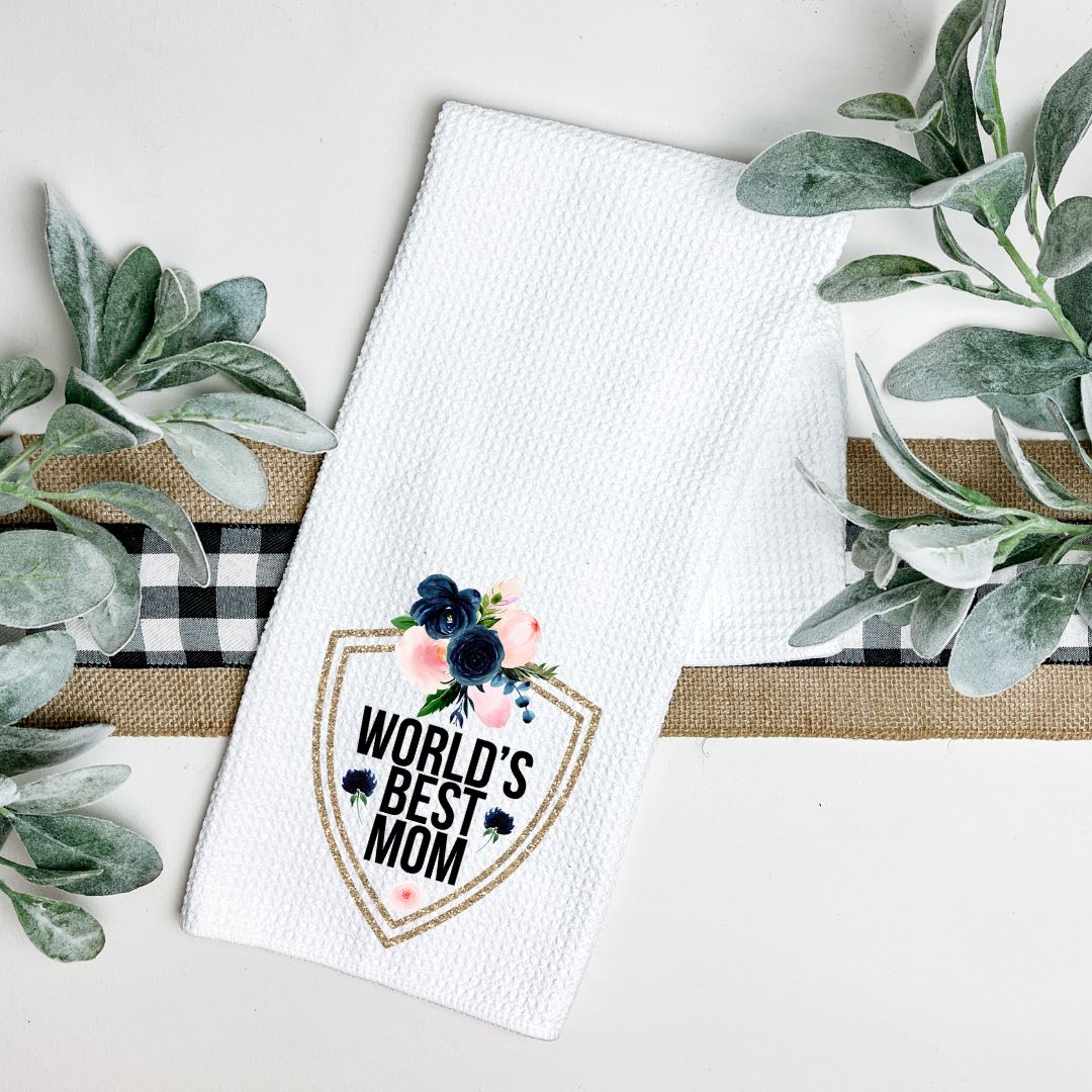 WORLDS BEST MOM TEA TOWEL Harlow Boutique Official Online Store