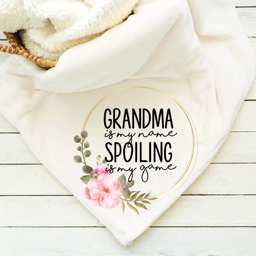 Grandma Is My Name And Spoiling Is My Game Blanket Blankets Harlow Boutique Official Online Store