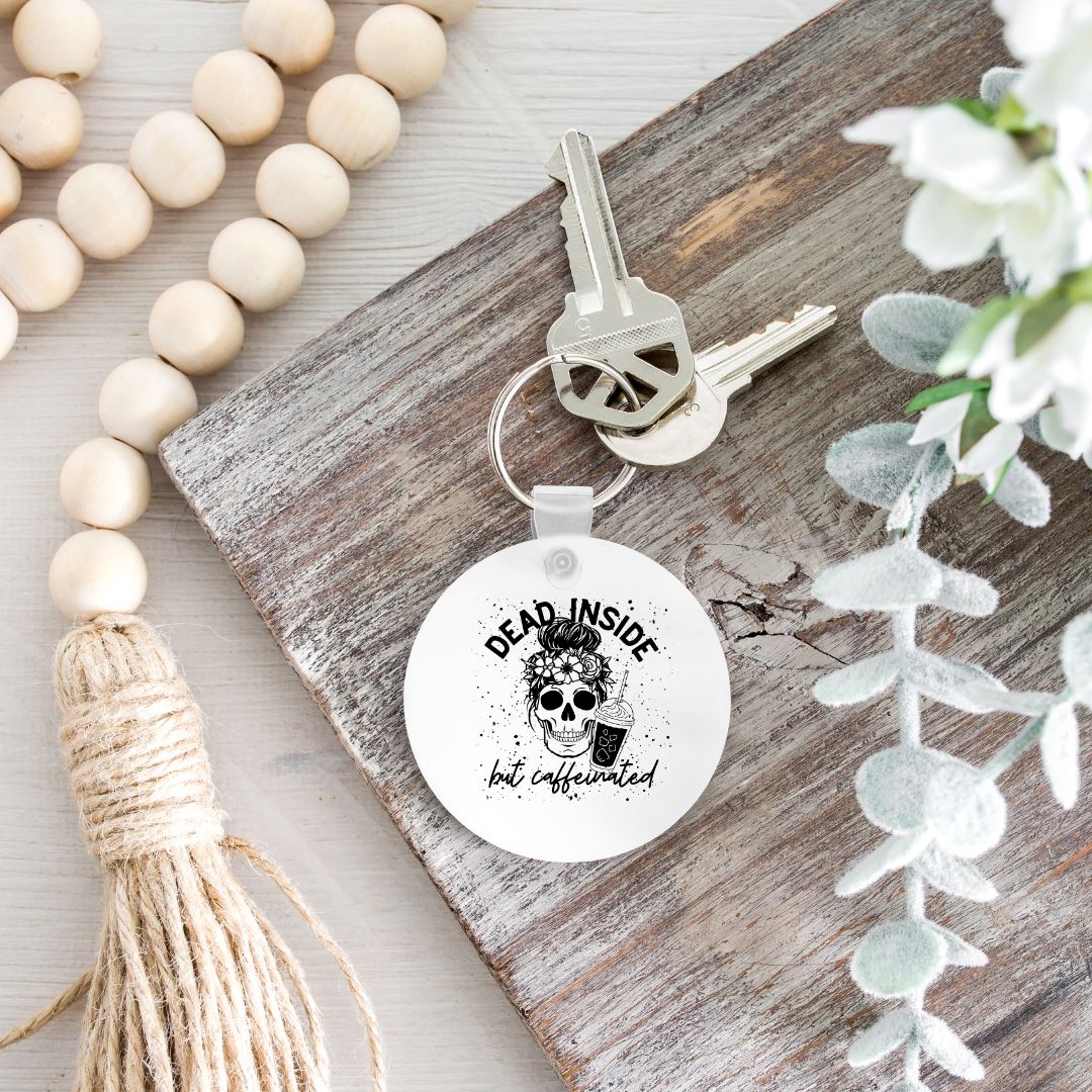 DEAD INSIDE BUT CAFFEINATED KEYCHAIN Harlow Boutique Official Online Store