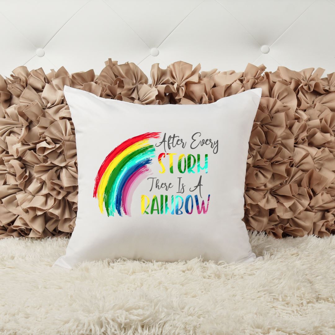 AFTER EVERY STORM THERE IS A RAINBOW PILLOW Harlow Boutique Official Online Store