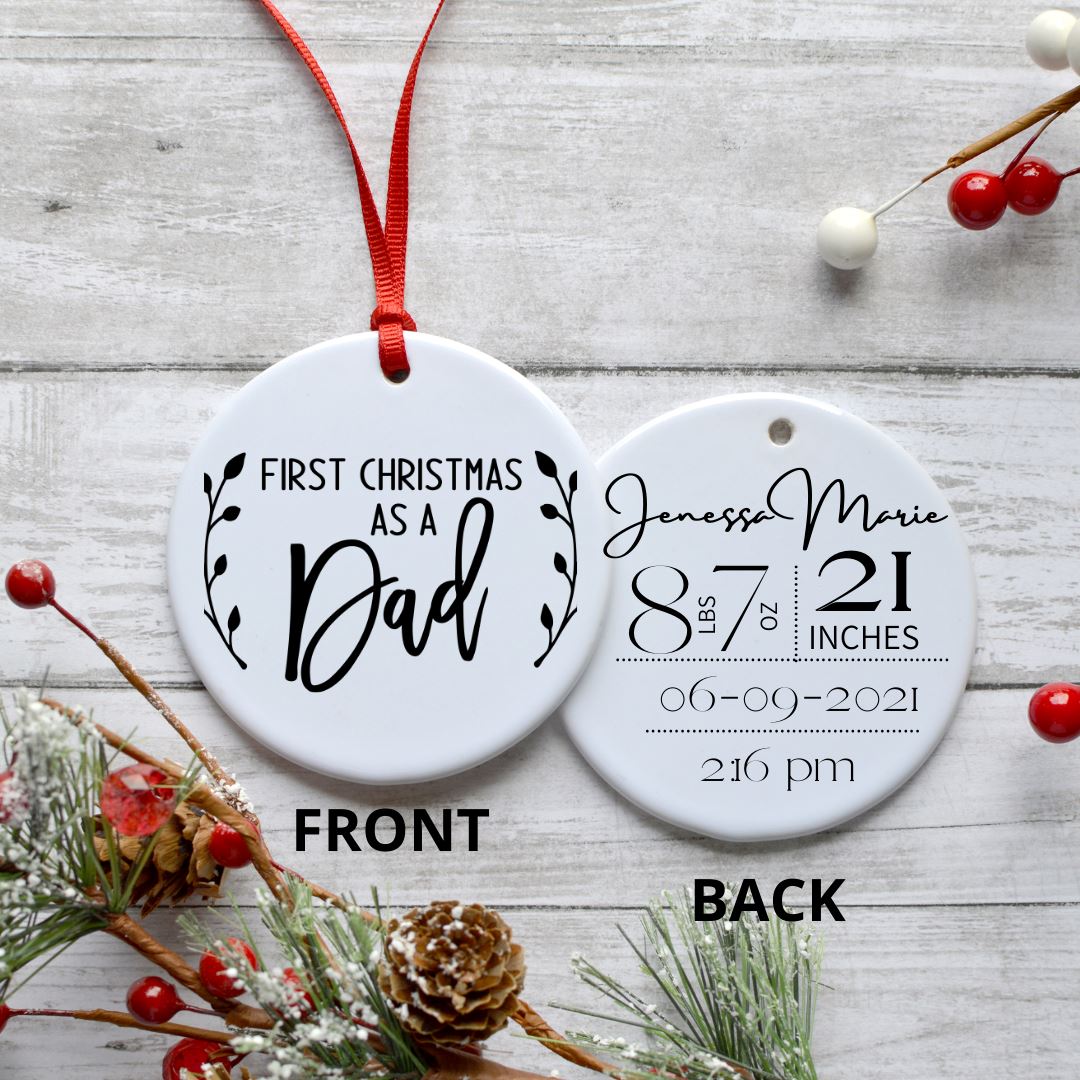 FIRST CHRISTMAS AS A DAD ORNAMENT Harlow Boutique Official Online Store