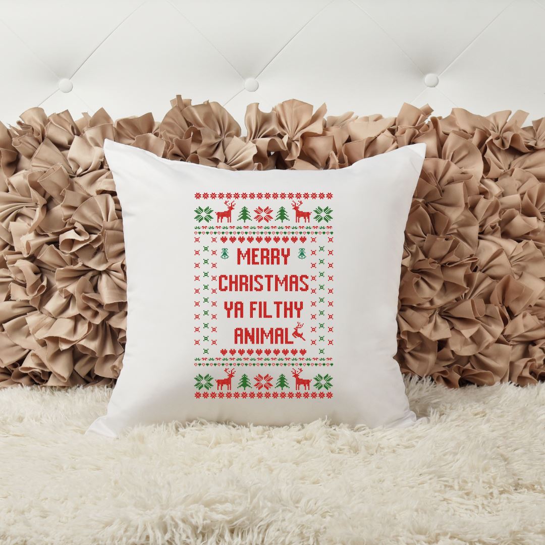 MERRY CHRISTMAS YA FILTHY ANIMAL PILLOW Harlow Boutique Official Online Store