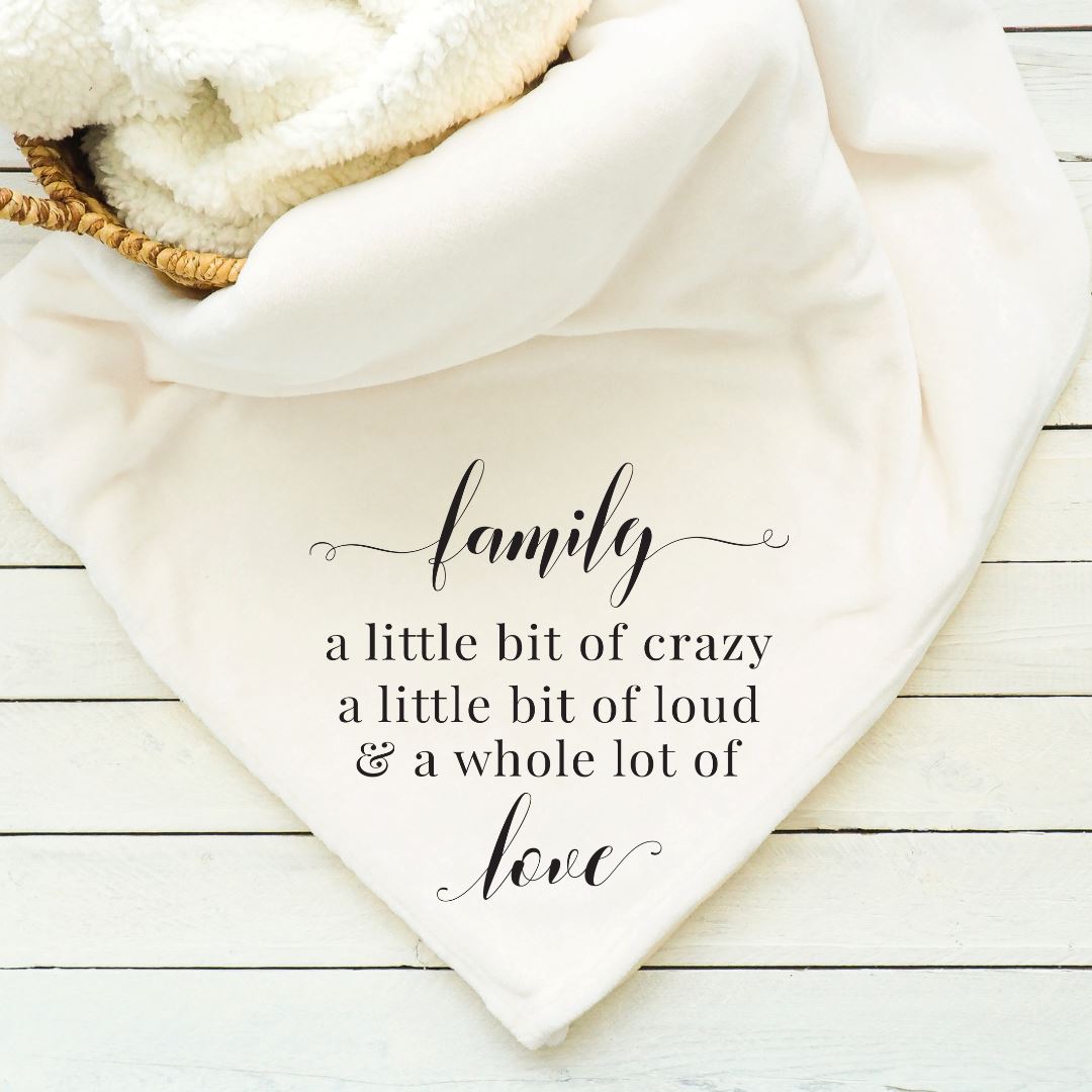 Family A little bit of Crazy Blanket Blankets Harlow Boutique Official Online Store