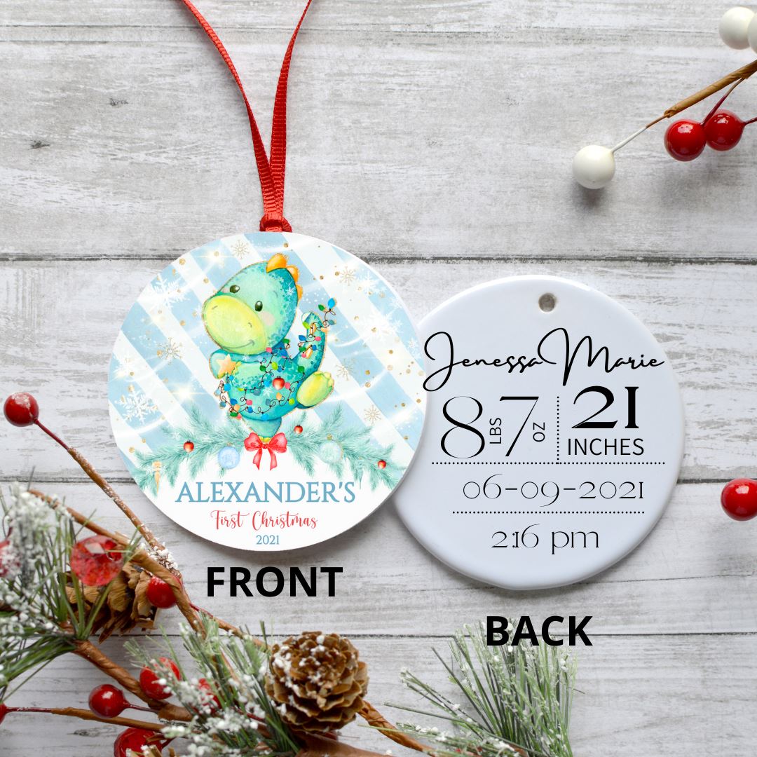 FIRST CHRISTMAS DINOSAUR ORNAMENT Harlow Boutique Official Online Store