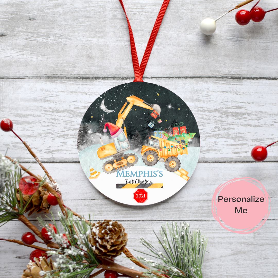 FIRST CHRISTMAS CONSTRUCTION ORNAMENT Harlow Boutique Official Online Store