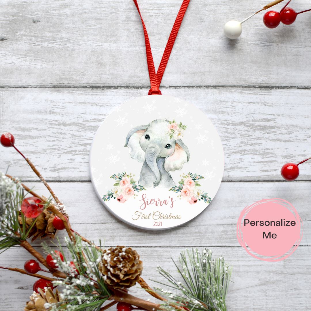 FIRST CHRISTMAS ELEPHANT ORNAMENT Harlow Boutique Official Online Store