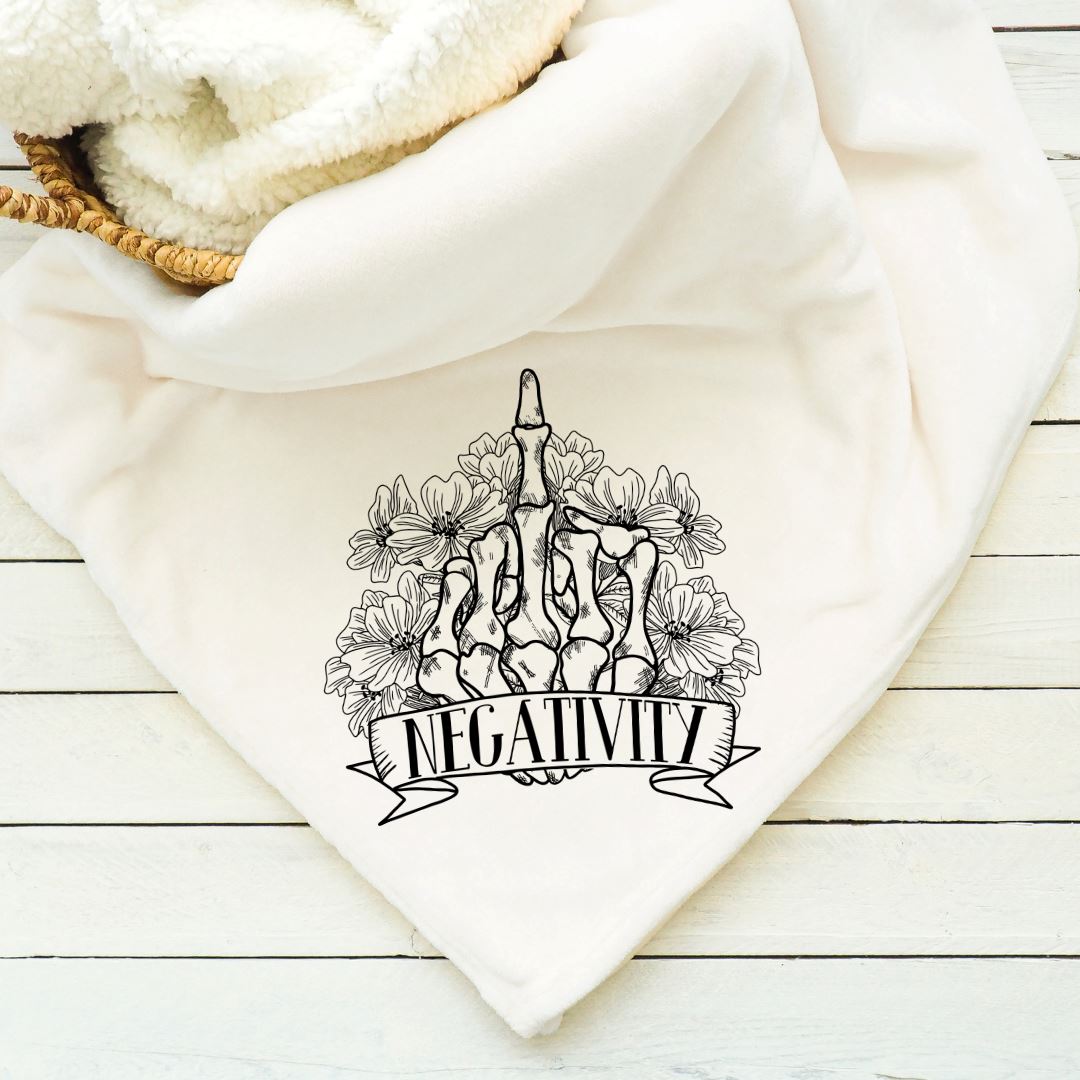 Fuck Negativity Blanket Blankets Harlow Boutique Official Online Store