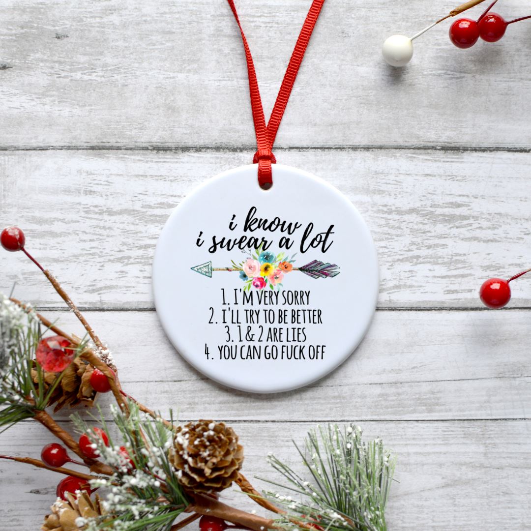I KNOW I SWEAR A LOT ORNAMENT Harlow Boutique Official Online Store