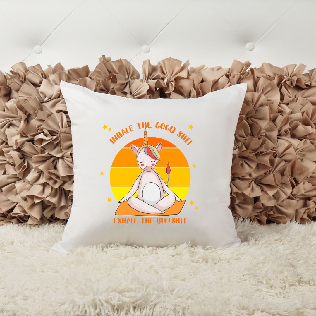 INHALE THE GOOD SHIT EXHALE THE BAD SHIT PILLOW Harlow Boutique Official Online Store