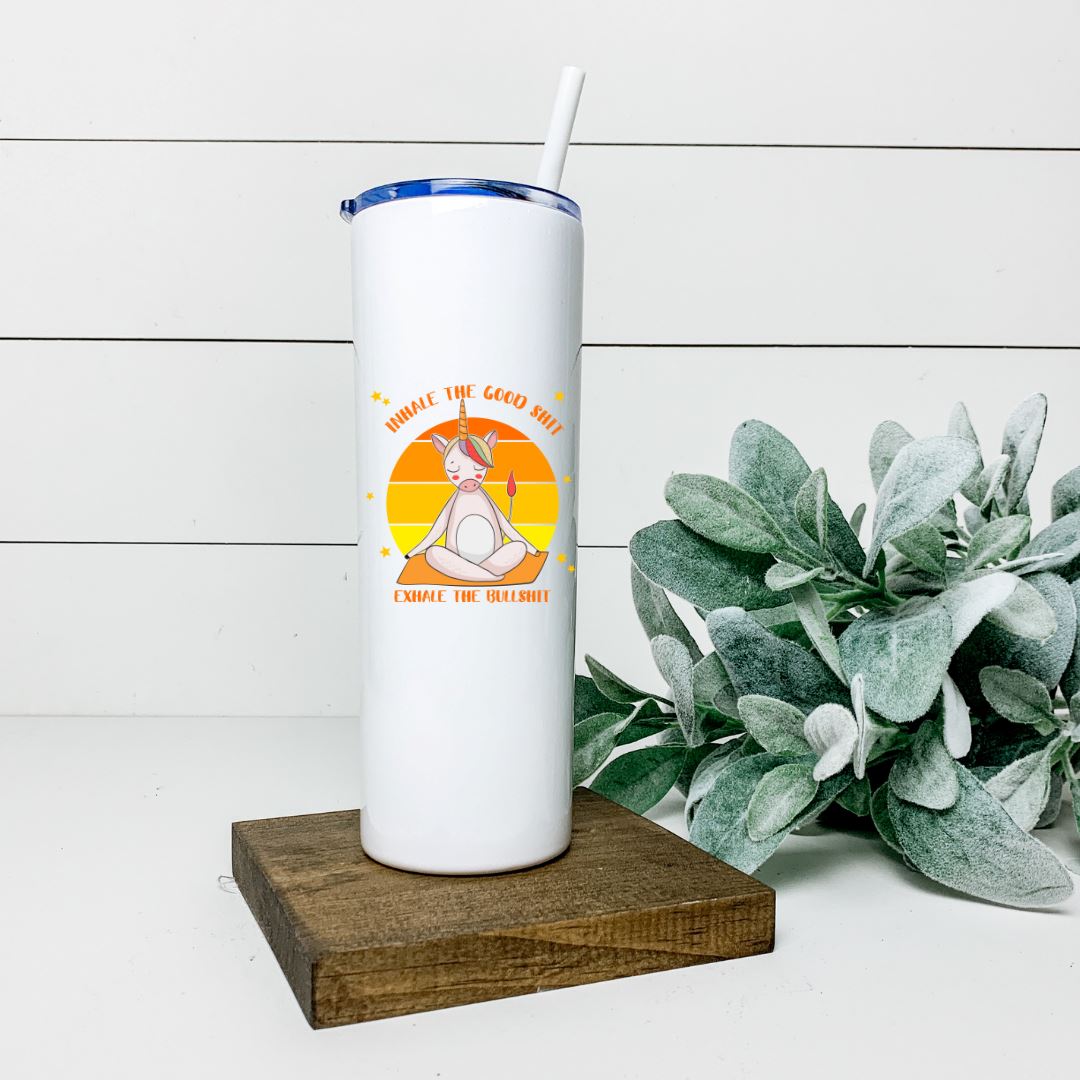 INHALE THE GOOD SHIT EXHALE THE BAD SHIT TALL TUMBLER Tumblers Harlow Boutique Official Online Store