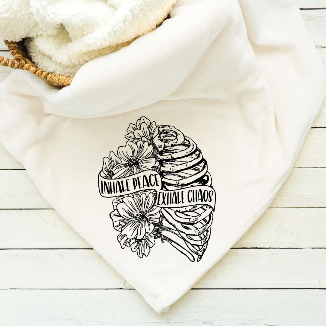 Inhale Peace Exhale Chaos Blanket Blankets Harlow Boutique Official Online Store