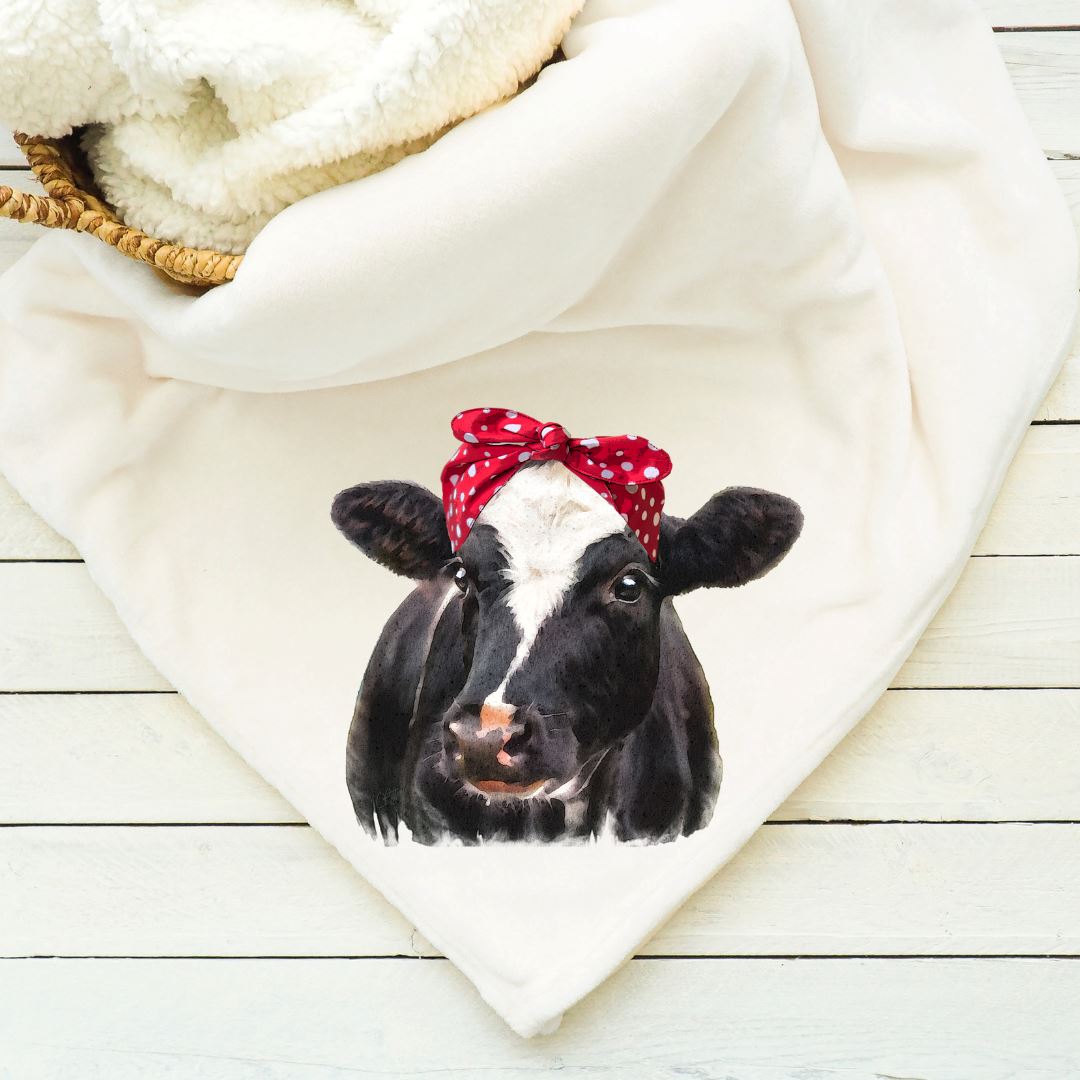 Cow with Bandana Blanket Blankets Harlow Boutique Official Online Store