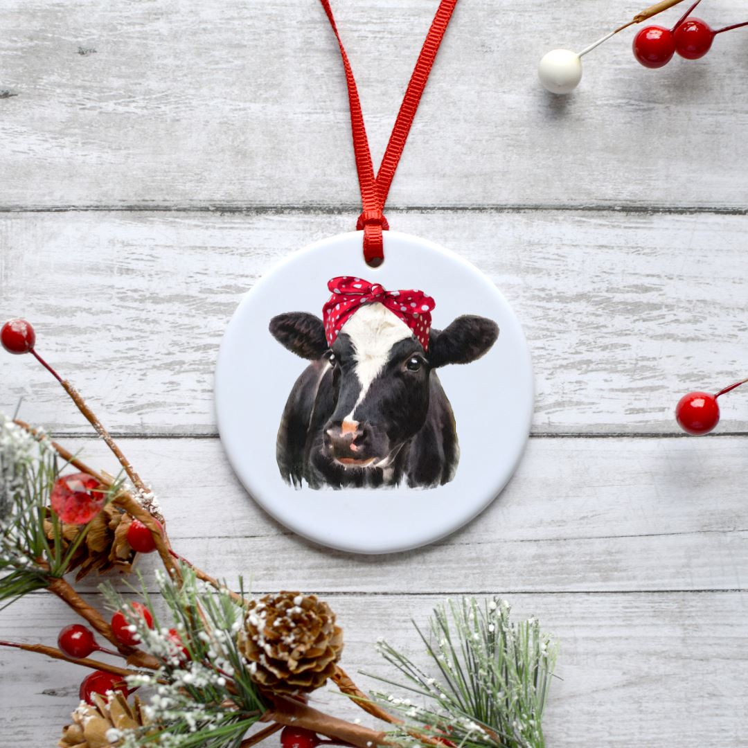 COW WITH BANDANA ORNAMENT Harlow Boutique Official Online Store