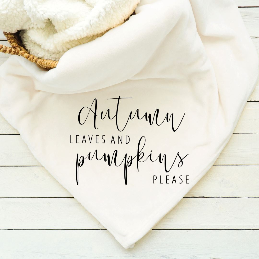 Autumn Leaves and Pumpkins Please Blanket Blankets Harlow Boutique Official Online Store