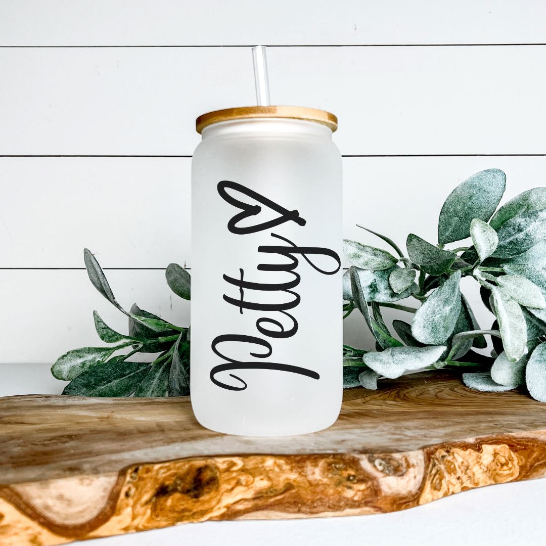 PETTY HEART GLASS JAR TUMBLER Harlow Boutique Official Online Store