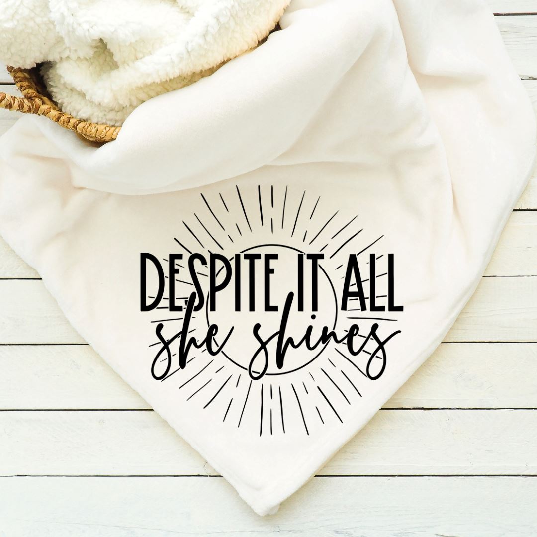 Despite It All She Shines Blanket Blankets Harlow Boutique Official Online Store