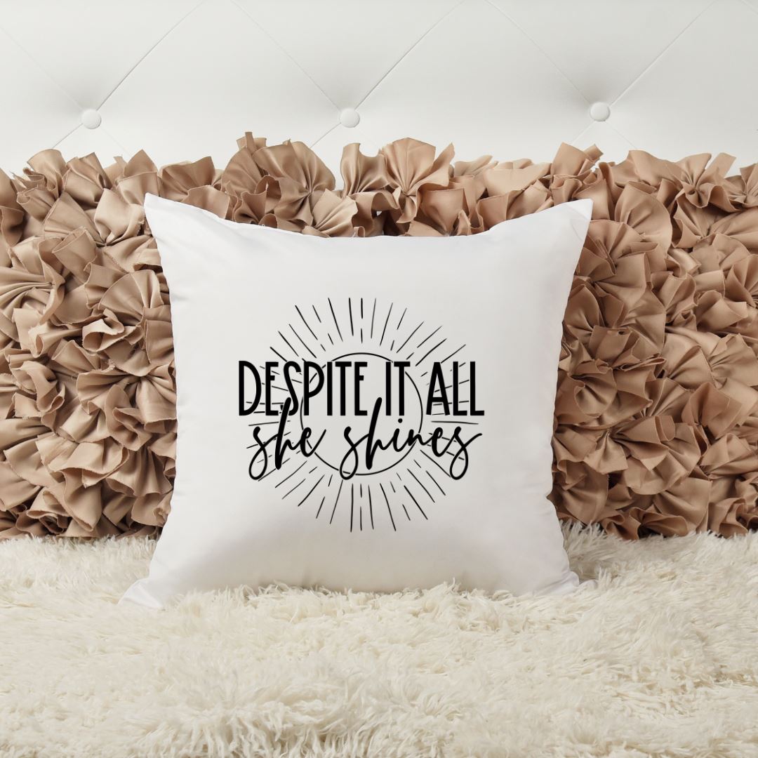 DESPITE IT ALL SHE SHINES PILLOW Harlow Boutique Official Online Store