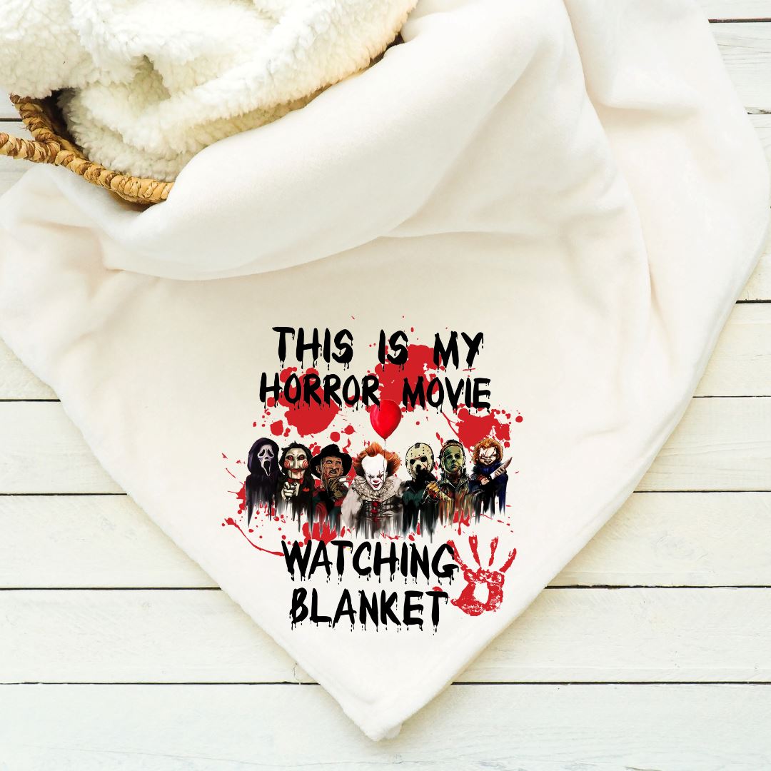 This is My Horror Movie Watching Blanket - Bloody Hand Prints Blankets Harlow Boutique Official Online Store