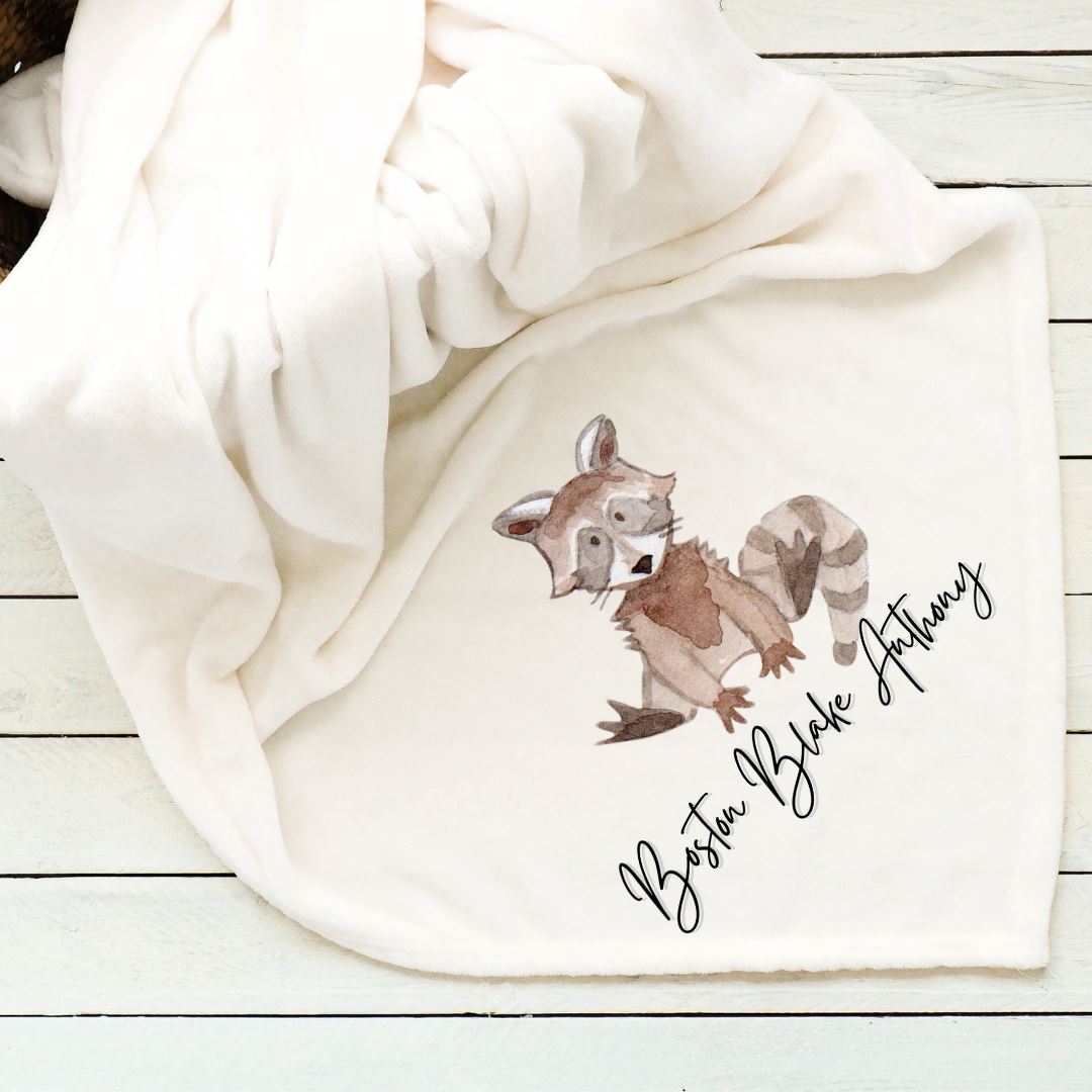 Raccoon Baby Blanket Blankets Harlow Boutique Official Online Store