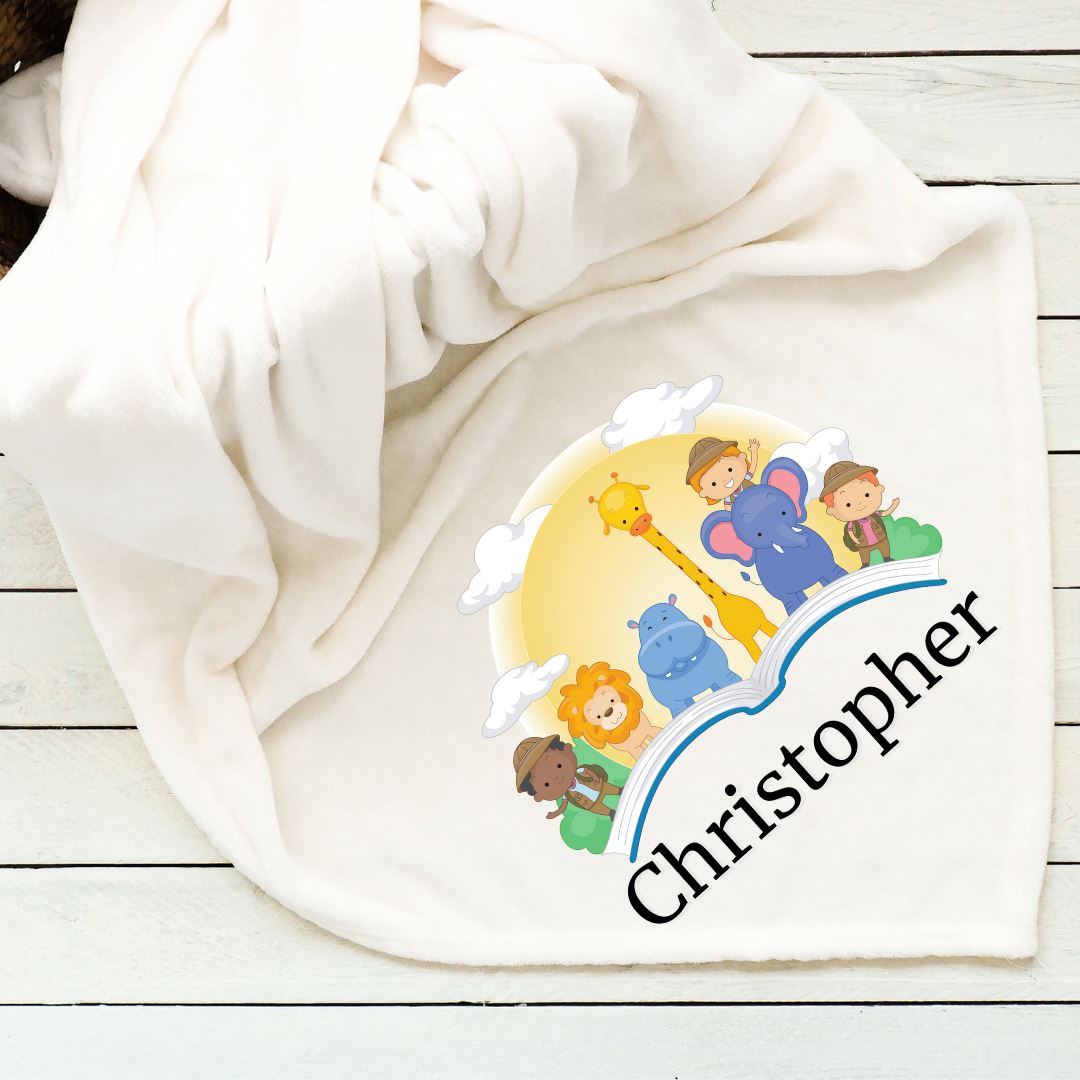Safari Animals Noahs Ark Baby Blanket Blankets Harlow Boutique Official Online Store
