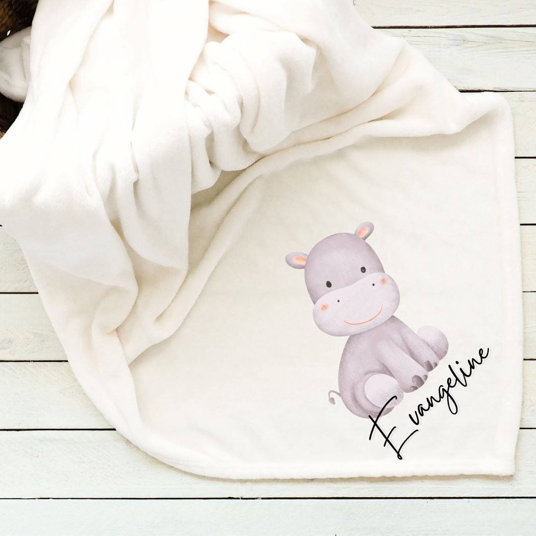 Hippo Baby Blanket Blankets Harlow Boutique Official Online Store