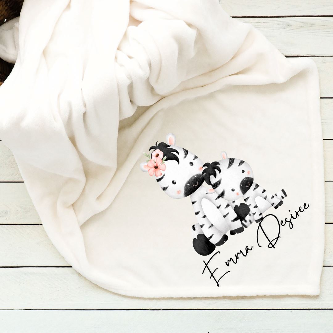 Zebras Floral Baby Blanket Blankets Harlow Boutique Official Online Store
