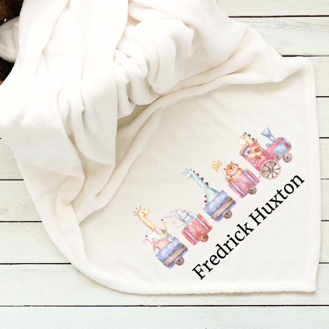 Safari Train Baby Blanket Blankets Harlow Boutique Official Online Store