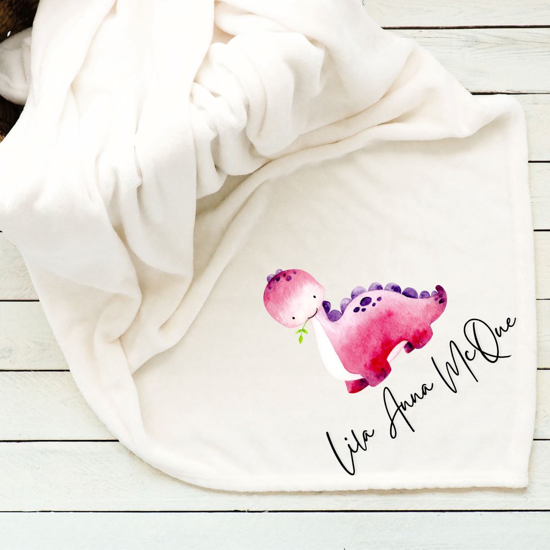 Dinosaur Pink Baby Blanket Blankets Harlow Boutique Official Online Store