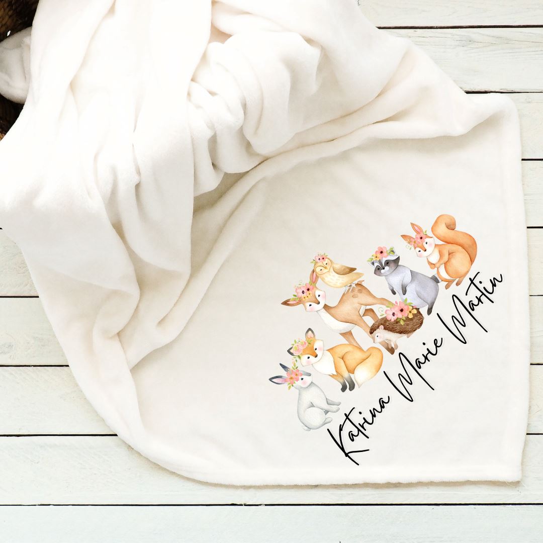 Forest Friends Baby Blanket Blankets Harlow Boutique Official Online Store