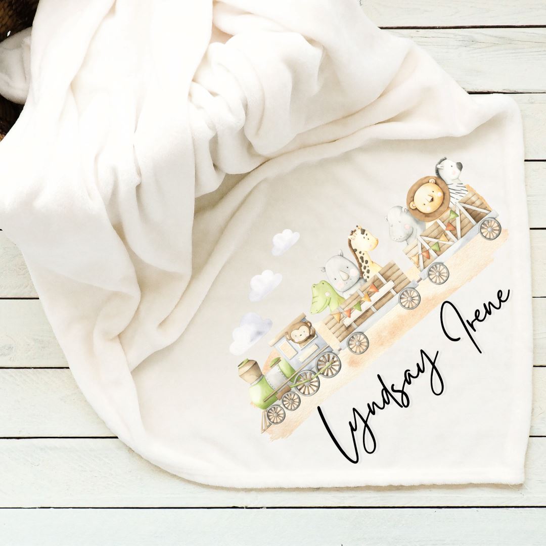 Safari Train Baby Blanket Blankets Harlow Boutique Official Online Store