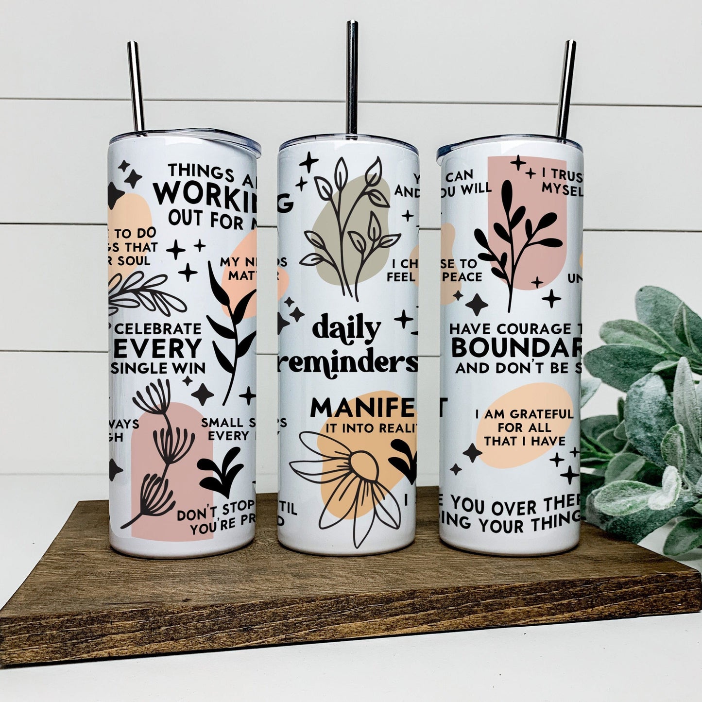 DAILY REMINDERS - VERSION 2 TALL TUMBLER Tumblers Harlow Boutique Official Online Store