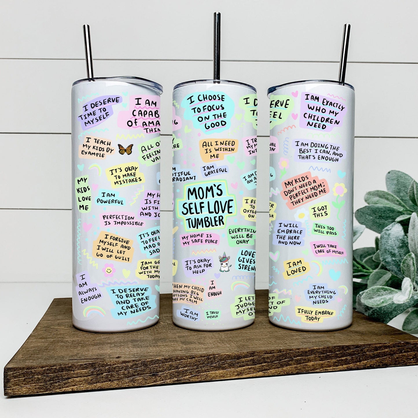MOM SELF LOVE TALL TUMBLER Tumblers Harlow Boutique Official Online Store
